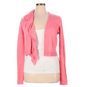 NWT Nanette Lepore Pink Wool Shrug Cardigan Sweater Size Small